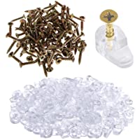 50 Paquete Clips de Plástico para Paneles de Vidrio con Tornillo- Kit de Clips de Retención de Vidrio- para Fijar…